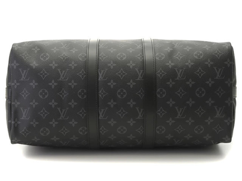 LOUIS VUITTON Keepall Bandouliere Boston Bag Monogram Eclipse Black - Picture 3 of 8